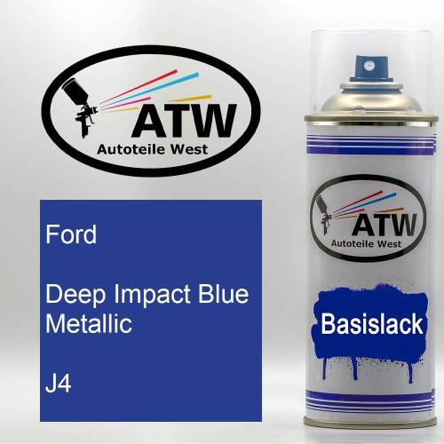 Ford, Deep Impact Blue Metallic, J4: 400ml Sprühdose, von ATW Autoteile West.